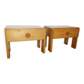 Pair of bedside tables Charlotte Perriand Les Arcs