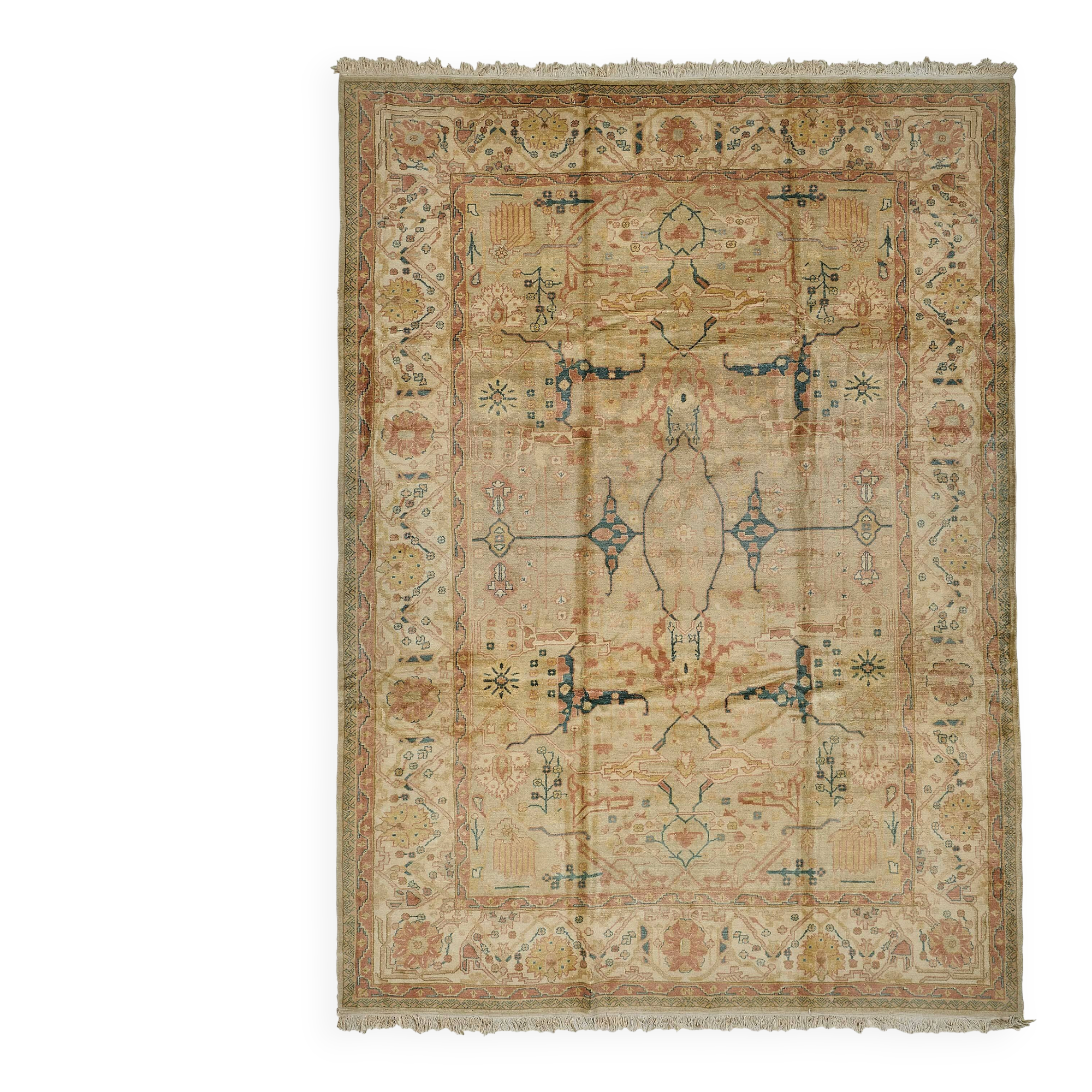 Tapis Oushak en laine noué à la main, 270 cm x 370 cm