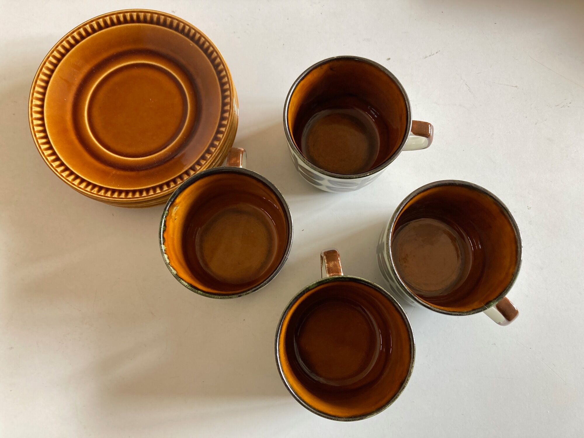 Set of 4 cups of rambouillet 1960 lunches from Boch Belgium