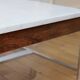 Table basse design marbre et palissandre Georges Nelson 1970
