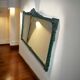 Vintage green XL mirror / wall mirror