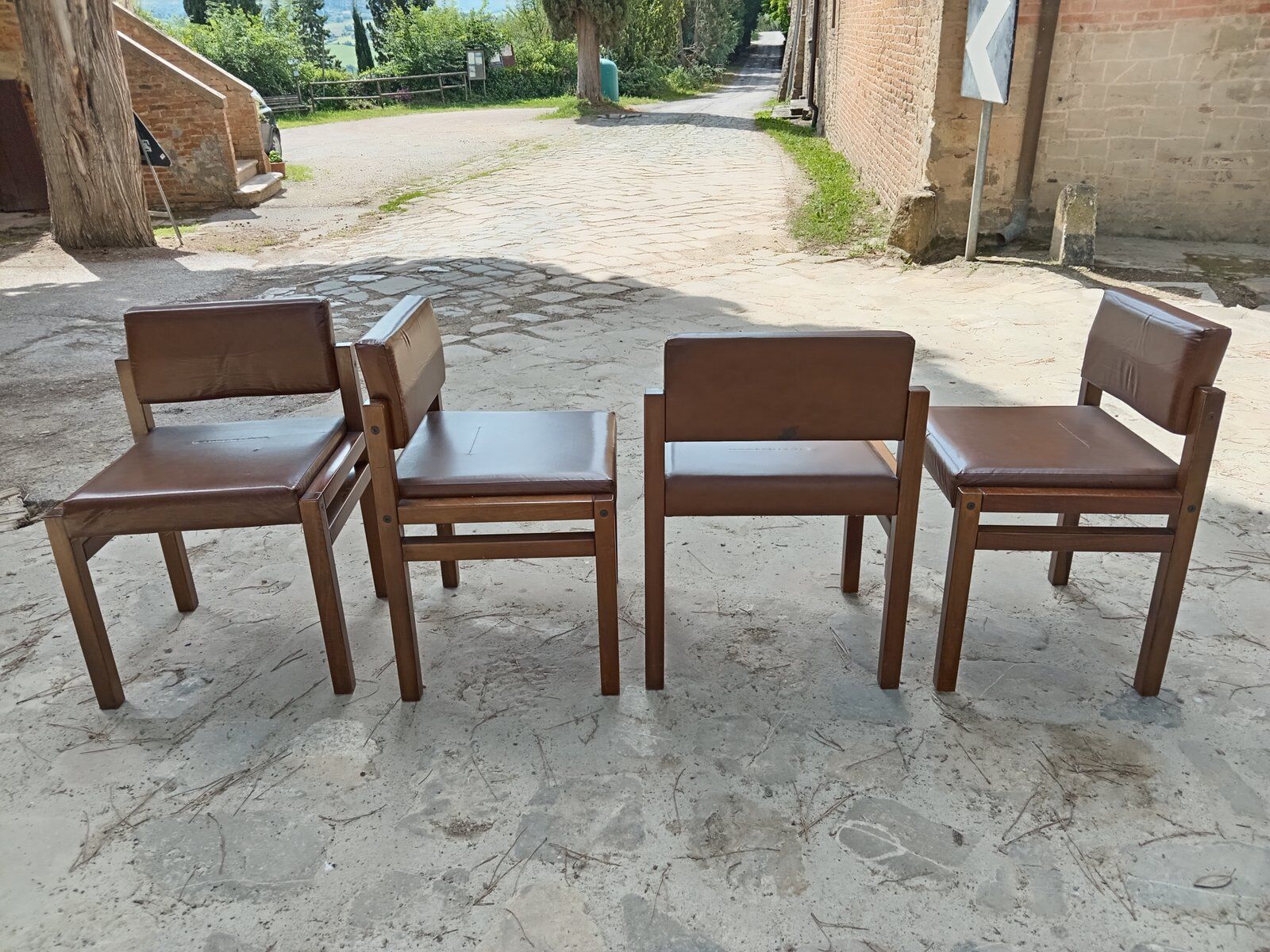 Chairs and table by Umberto Brandigi for Planula, 1960s, set of 5