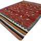 Turkish Wine Red Handmade Wool Kilim Rug, 312x407Cm