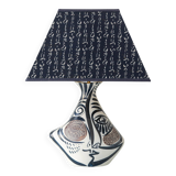 Lampe de table cubiste en céramique style Picasso espagnol Otero Regal
