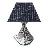 Lampe de table cubiste en céramique style Picasso espagnol Otero Regal