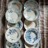 10 antique deep plates in ironstone