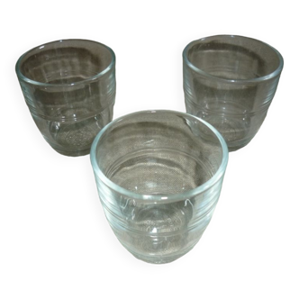 Small transparent Duralex glass x3