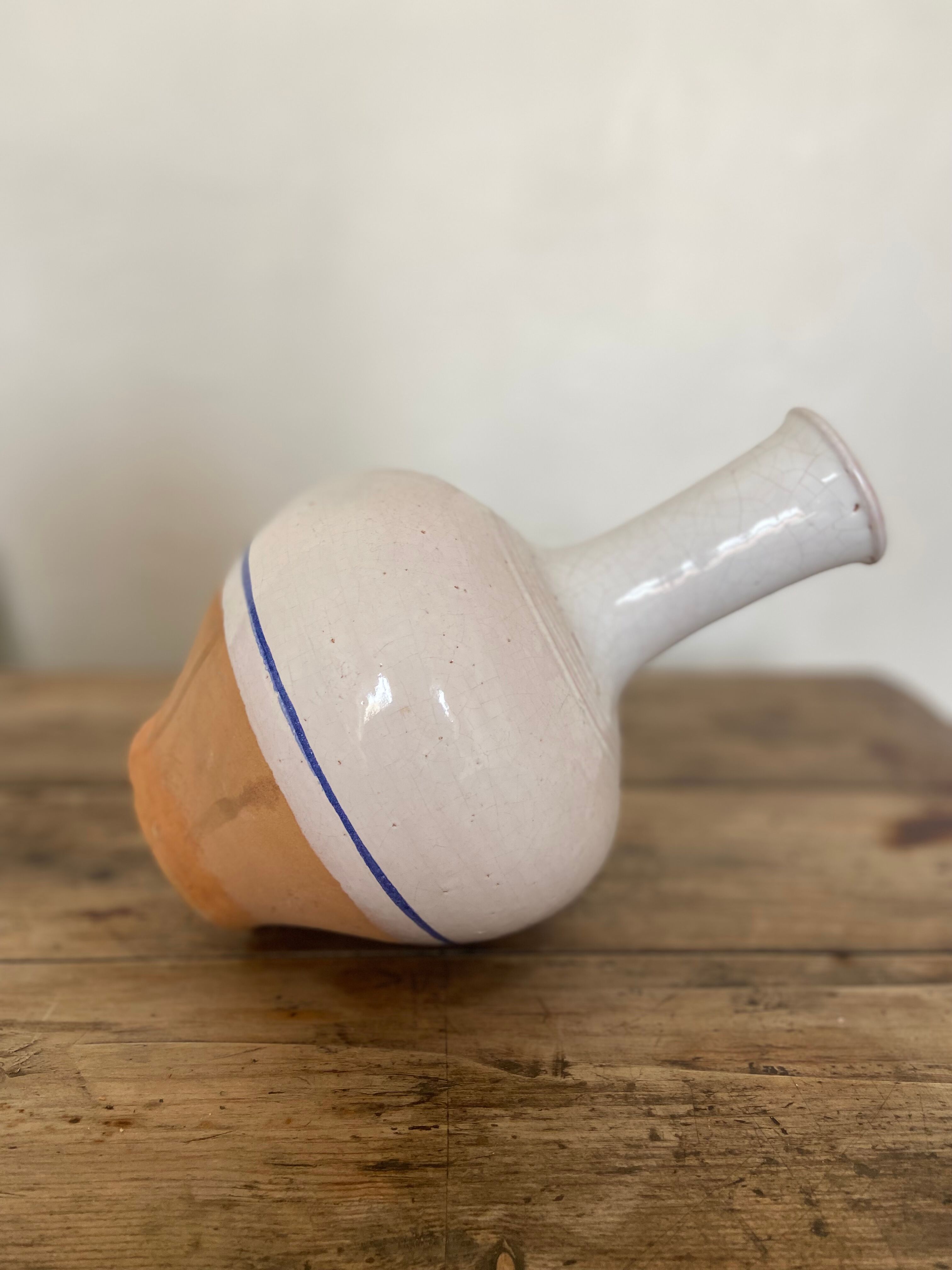 enamelled terracotta vase