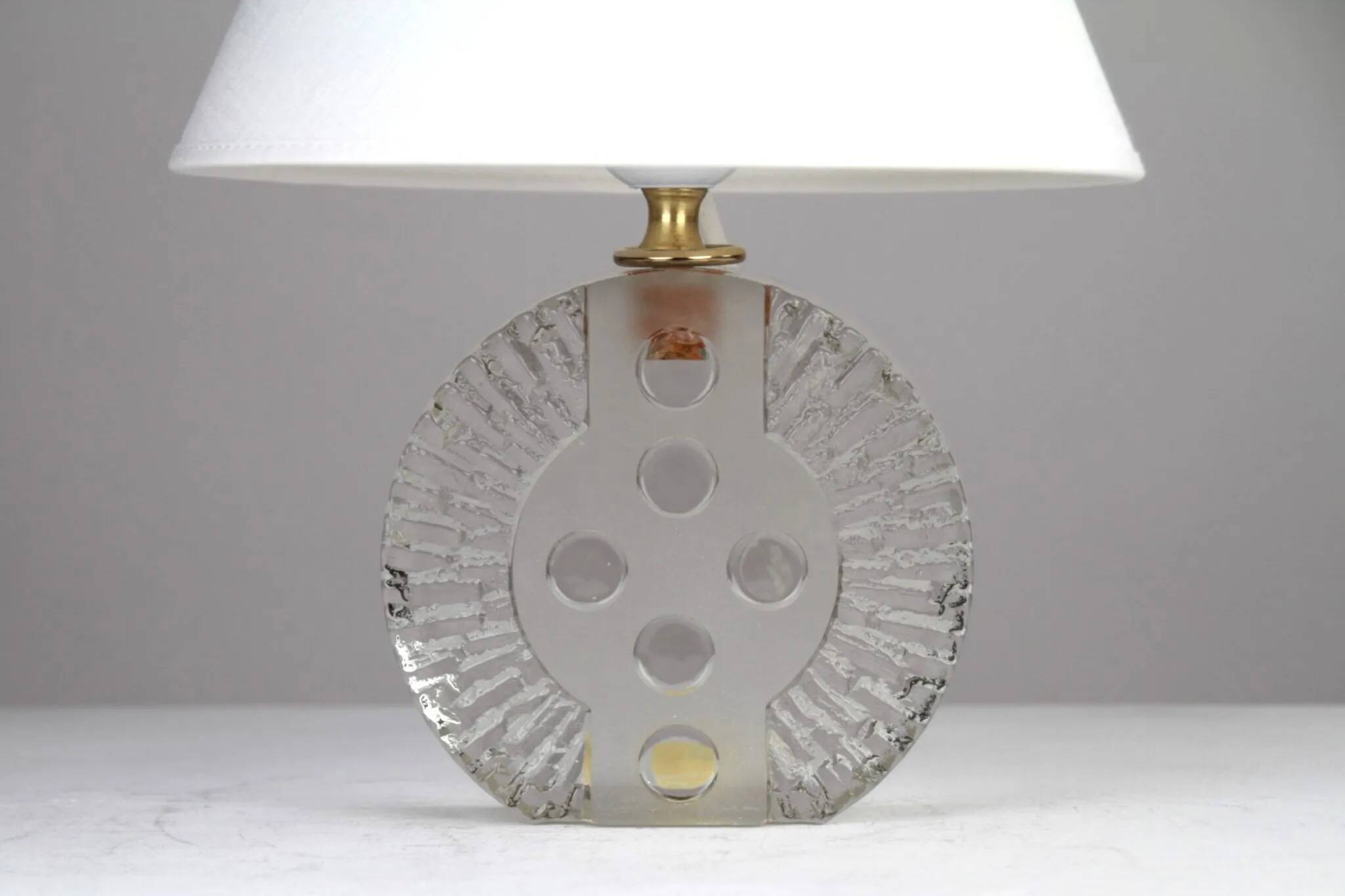 Glass Table Lamp by Nybro Glasbruk – Sweden, 1960s/1970s