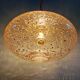Large vintage glass pendant light, with gold inclusions, 1970.
