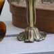 Golden metal stand candle holder