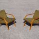 Pair of antique armchair Mier Topolcany green/yellow