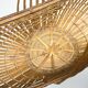 XXL - Oblong wicker basket with vintage handles 60s wicker boat basket