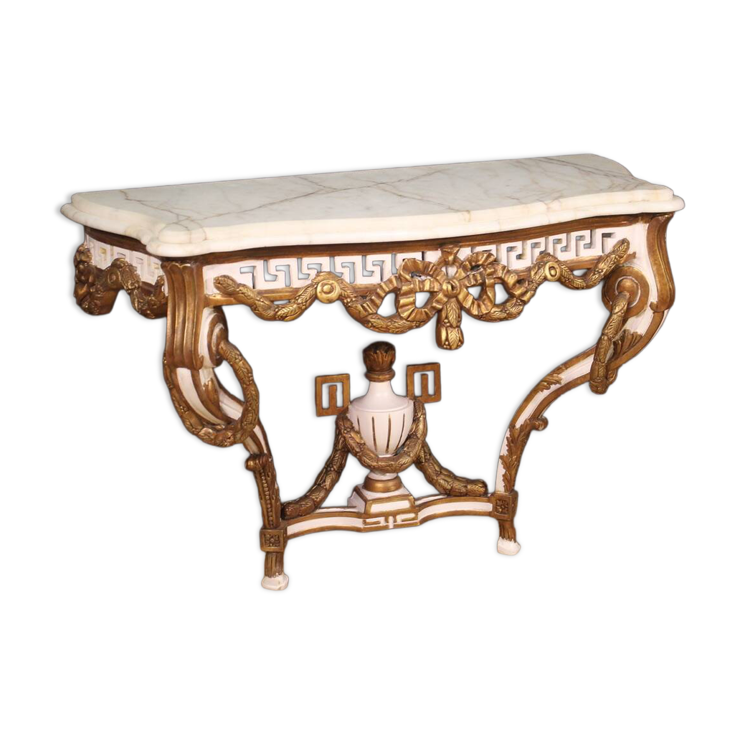 French lacquered and painted console in Louis XV style