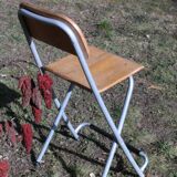 Vintage folding industrial workshop chair