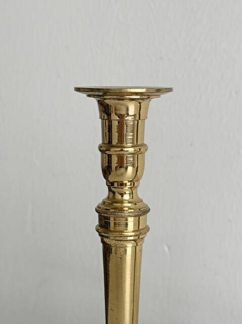 Antique gilded metal candlesticks