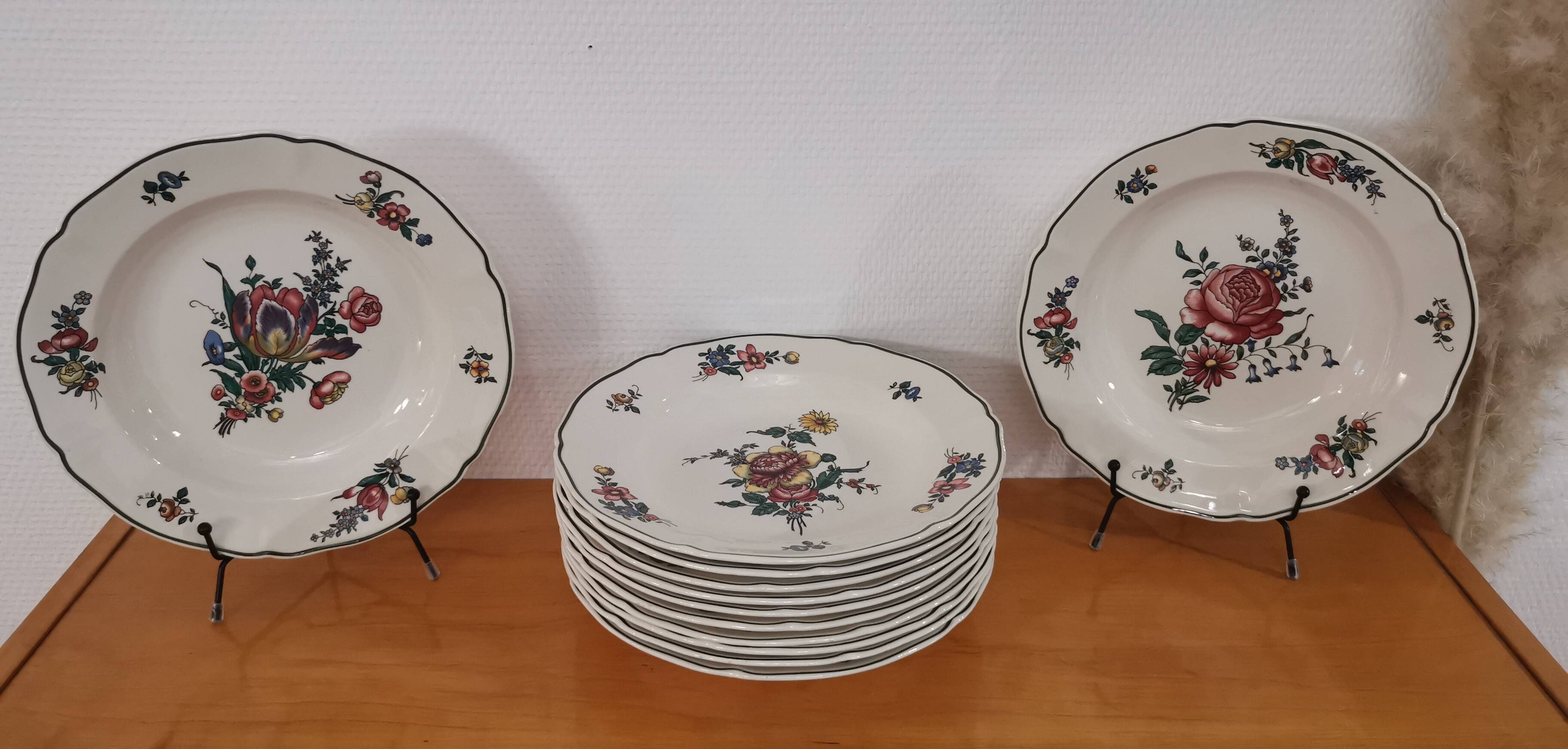 Set of 6 ceramic soup plates “villeroy and boch” “alt strassburg”