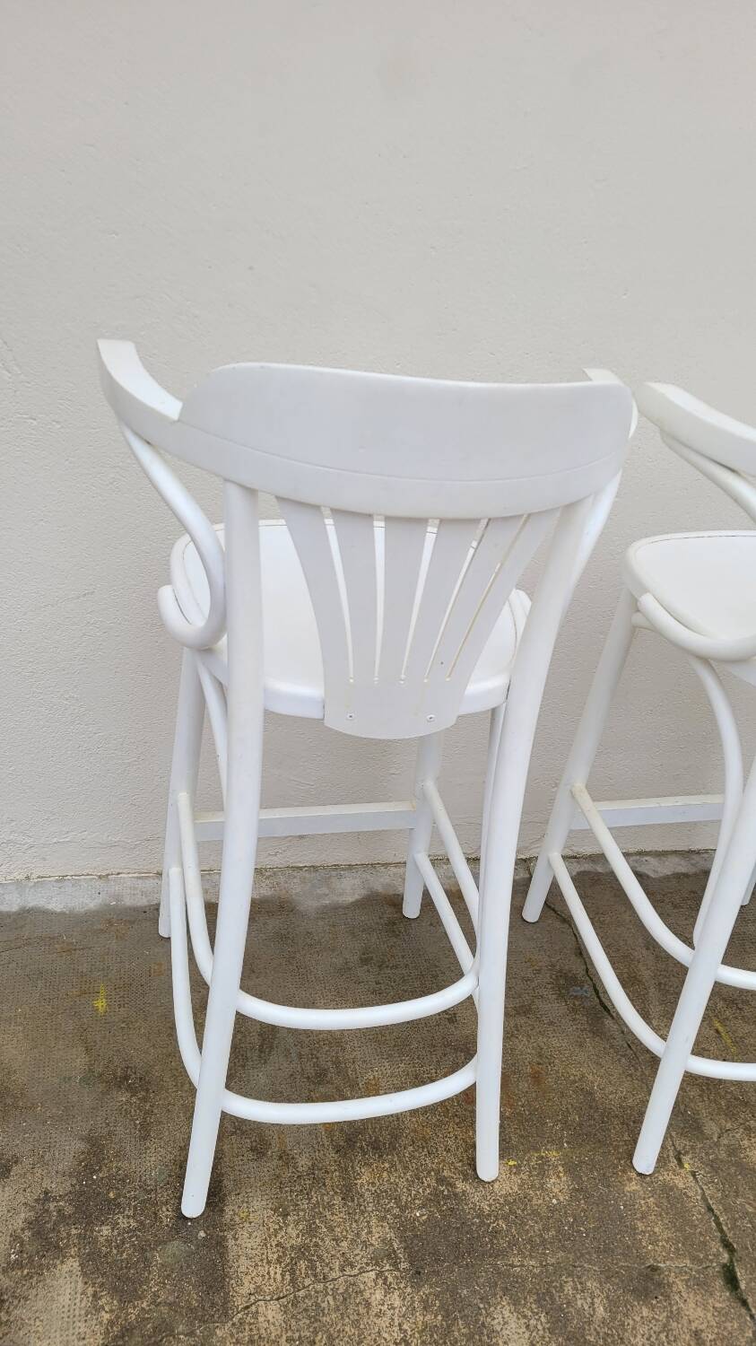 Set of 3 bentwood restaurant bar stools bistro