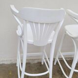 Set of 3 bentwood restaurant bar stools bistro