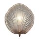 Vintage shell wall light in pink pressed glass and gold steel