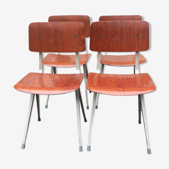 Lot 4 chairs "result" by Friso Kramer for Ahrend of Cirkel years 1970/1973