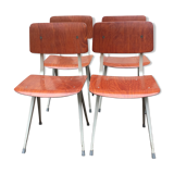 Lot 4 chaises « Result » par Friso Kramer pour Ahrend de Cirkel années 1970/1973