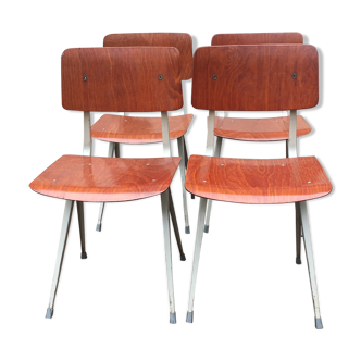 Lot 4 chairs "result" by Friso Kramer for Ahrend of Cirkel years 1970/1973