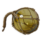Vintage Amber Yellow Float Glass Ball