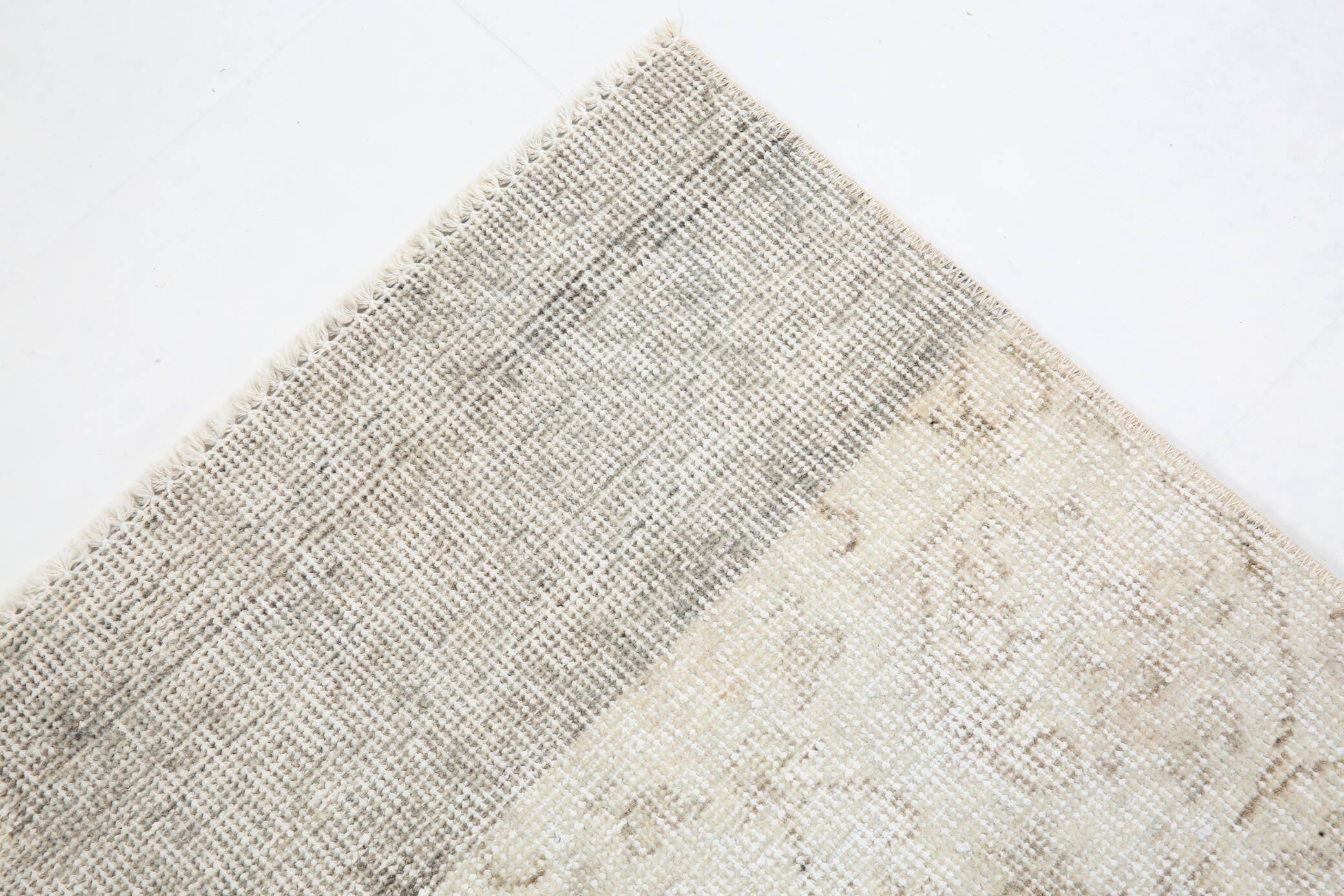 3x11 Rugs For Hallway Beige & Blue Vintage Runner Rug, 82x338Cm