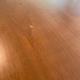 Round, extendable dining table