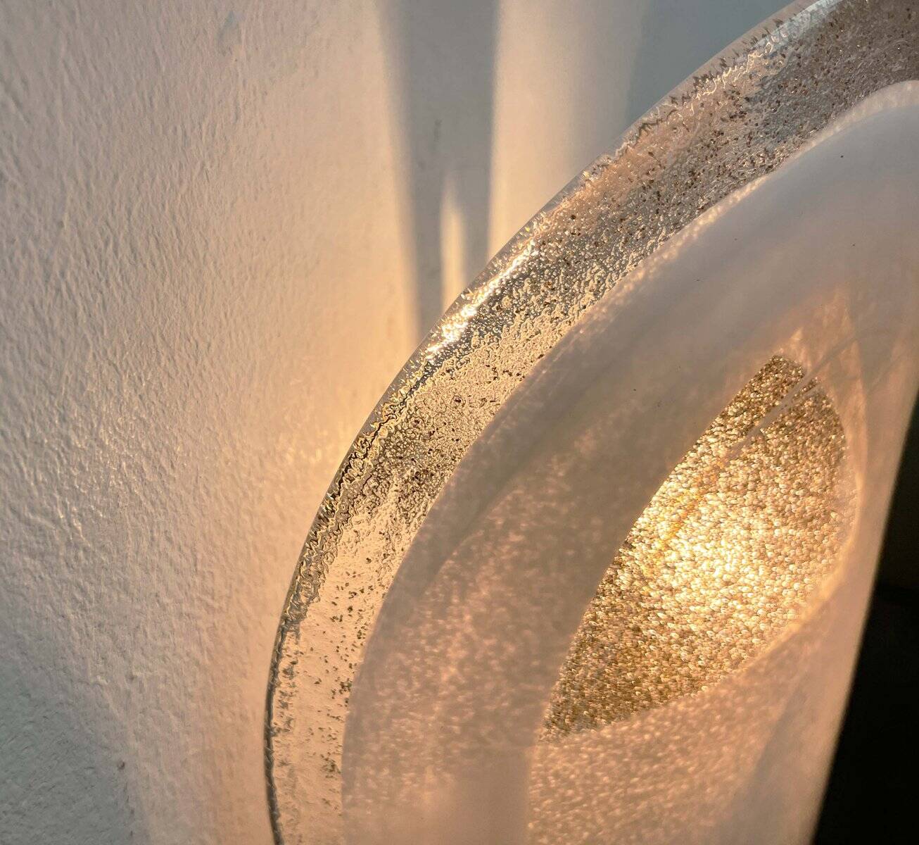 Vintage Danish Model Glasplattelampet Glass Sconce by Per Lütken for Holmegaard, 1970s