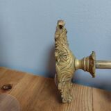 Swan and glass globe wall lamp