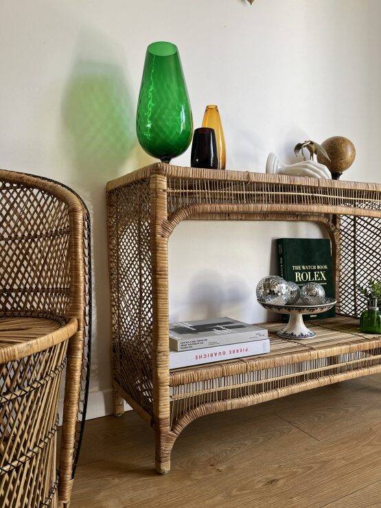 Buri console in the emmanuelle armchair style