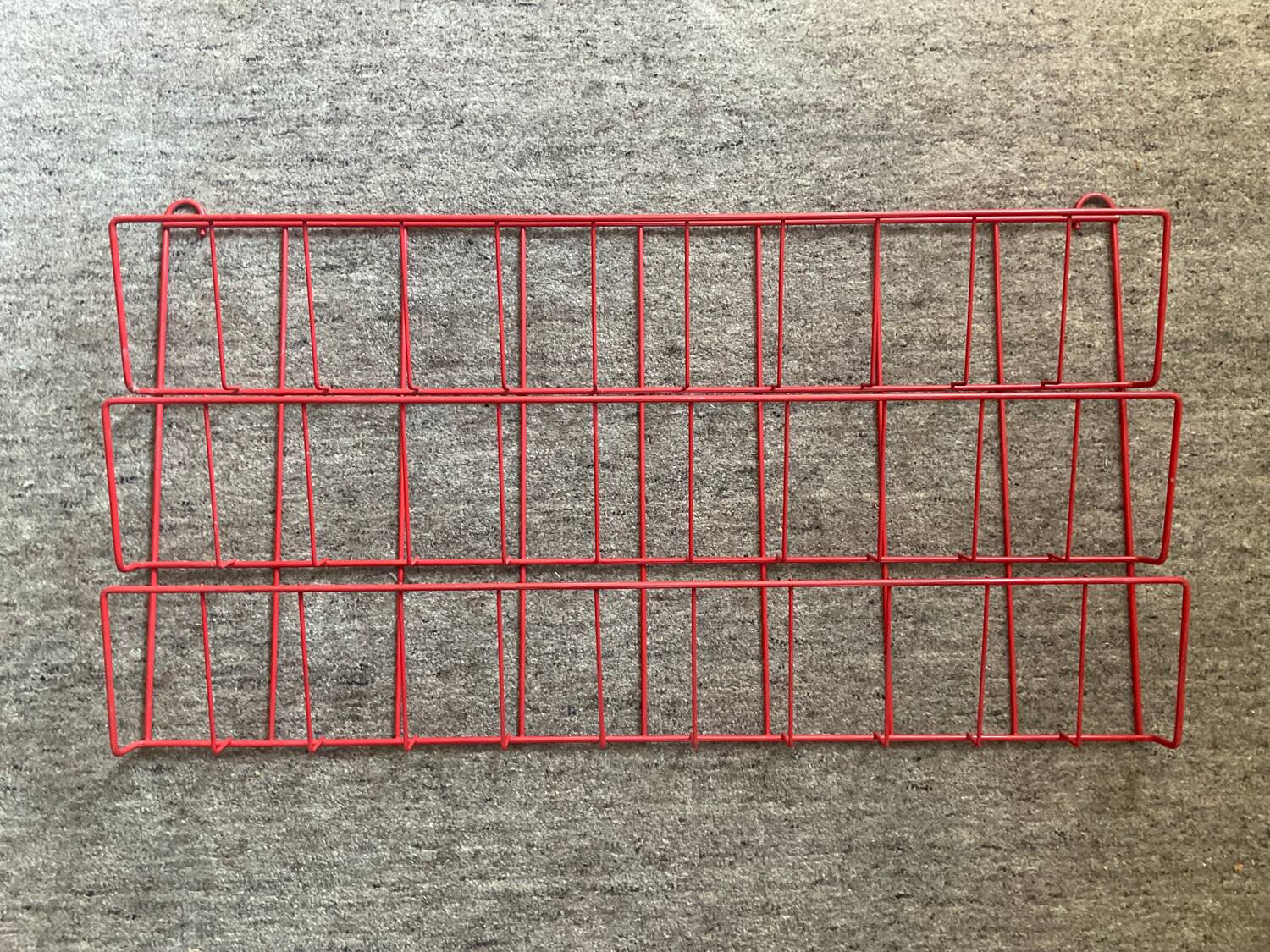 Vintage 80s wall-mounted magazine/vinyl holder
