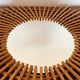 Vintage rattan sun mirror from the 60s, 73x92 cm