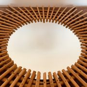 Vintage rattan sun mirror from the 60s, 73x92 cm