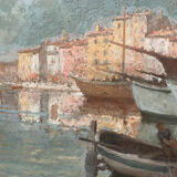 Tableau Port de Saint Tropez 1939 Hippolyte Lety