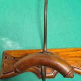 Wall-mounted mat rack with 2 hooks