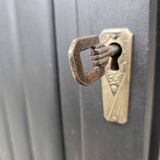 Black and wood art deco sideboard