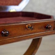 Victorian Mahogany Wood and Veneer Sewing Table, 1850s