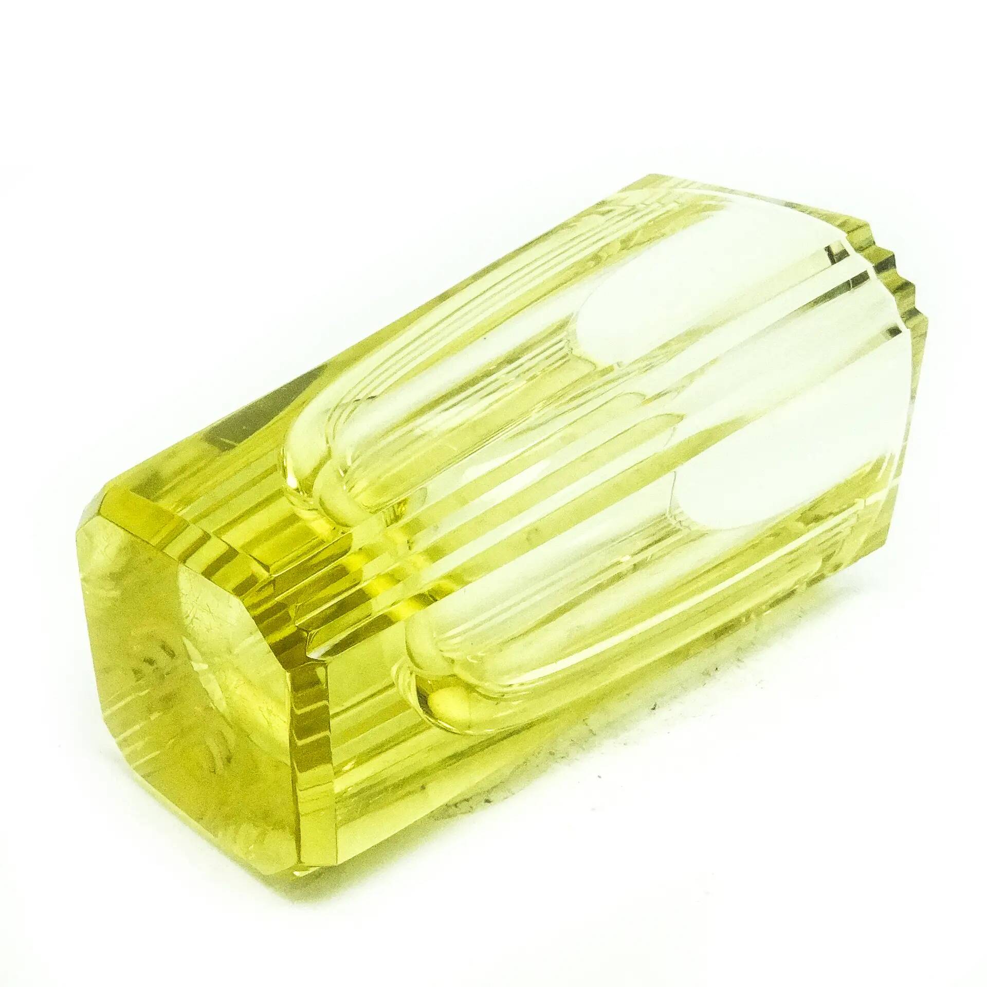 Art Deco vase, crystal, Moser, Czechoslovakia, 1930s
