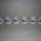 Opaline glass cups decorations OPEL 6 pieces