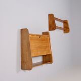 Secretary and shelf hanging in elm.