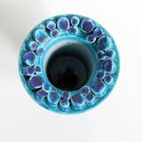 Vase Ceralux par Ceramano, Hans Welling, bleu turquoise, années 60