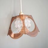 70's glass and plexiglass suspension