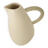 White earthenware pitcher signed KG Lunéville