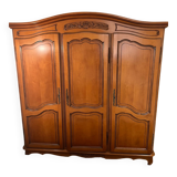 Armoire 3 portes en merisier style Régence