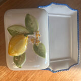 Painted lemon butter dish