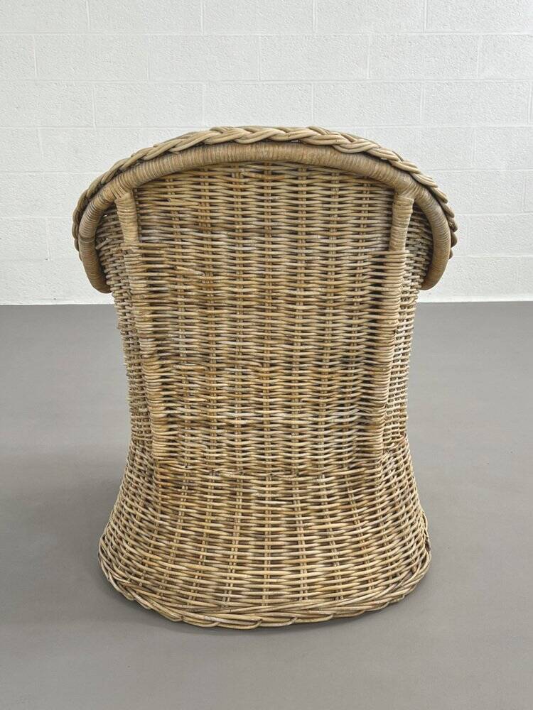 Rattan and wicker convertible chair