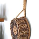 Wicker basket or wall décor, 60s